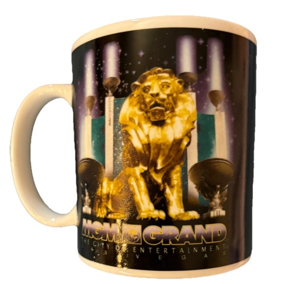 Las Vegas Strip MGM Grand New Hotel Exterior Lion Souvenir Coffee Cup Mug - Picture 2 of 5